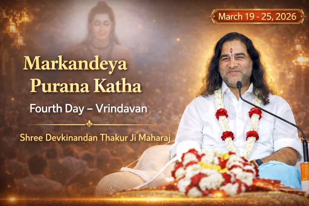 मार्कण्डेय पुराण कथा चतुर्थ दिवस वृन्दावन देवकीनंदन ठाकुर जी महाराज